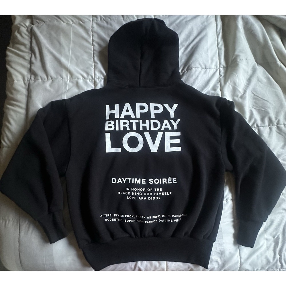 Diddy "Love" 53rd Birthday Party Promo Hoodie - Los Angeles Apparel 14oz Heavy L
